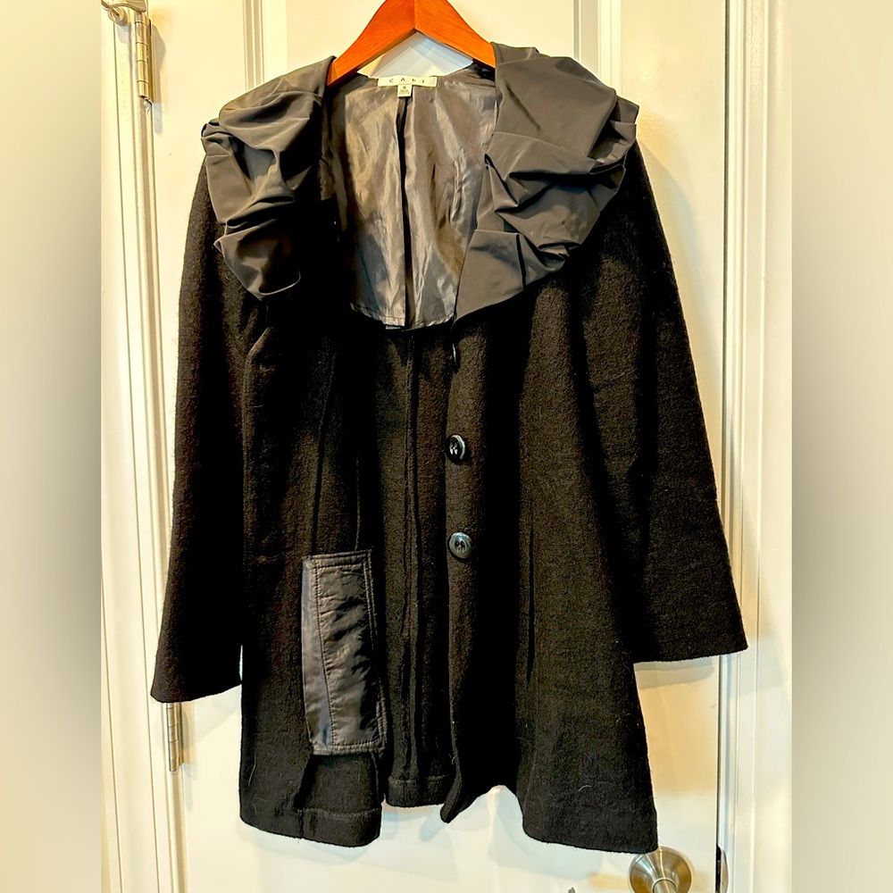 Cabi Editor in Chief Jacket with Ruffle Collar, Size Small - Picture 6 of 6